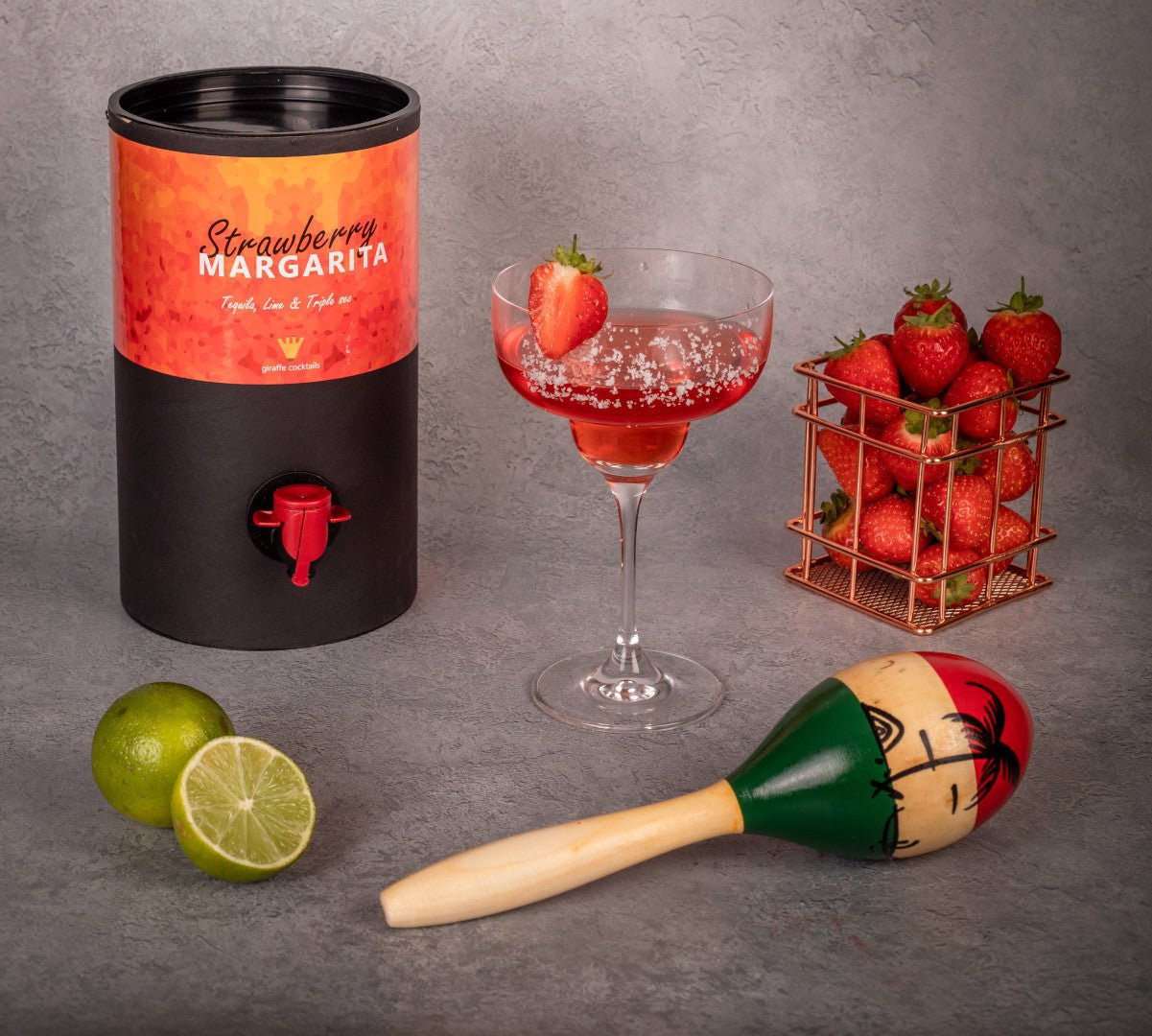 Strawberry Margarita Giraffe Cocktails