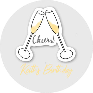 Personalised Birthday Topper | Cheers Giraffe Cocktails