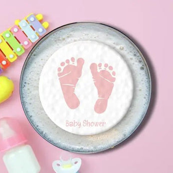 Baby Shower Topper | Pink Feet Giraffe Cocktails