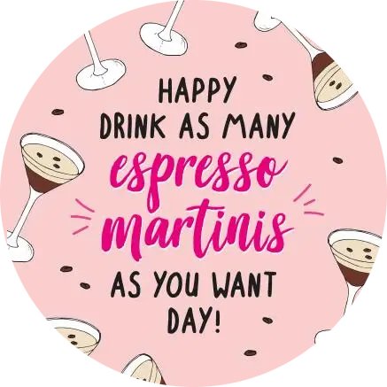 Birthday Topper | Many Espressos Giraffe Cocktails