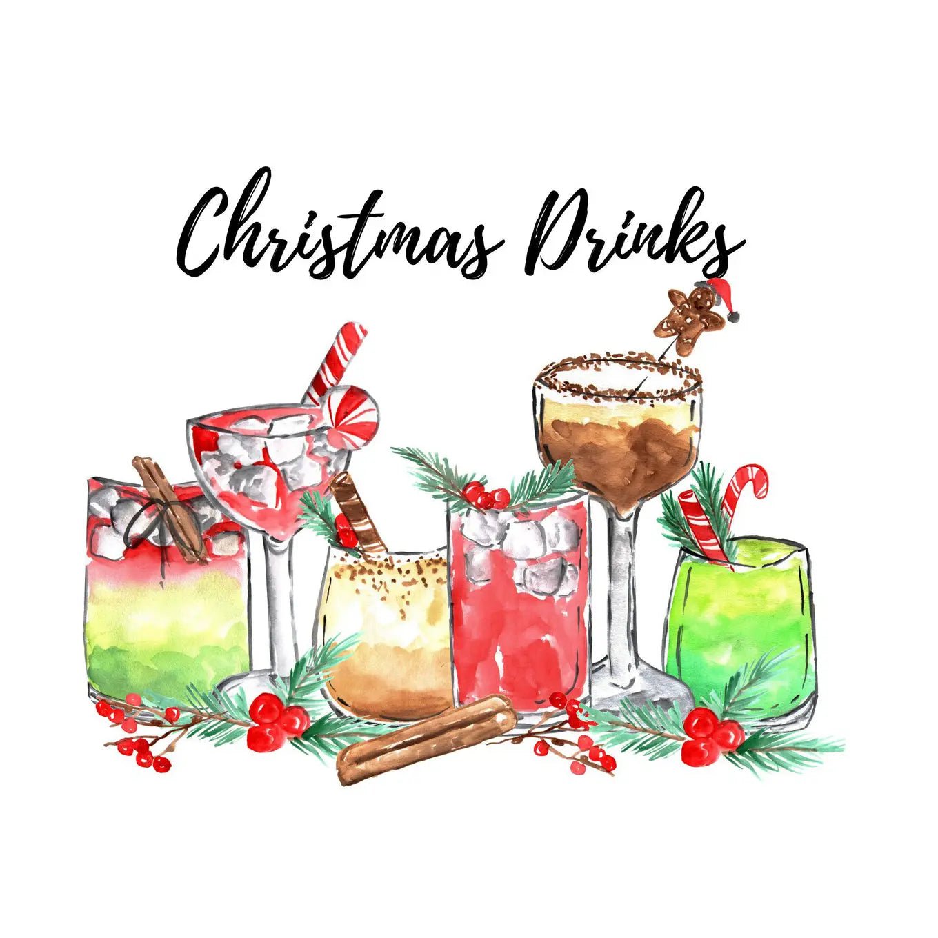 Christmas Topper |  Christmas Drinks Giraffe Cocktails