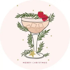 Christmas Topper | Merry Christmas Cocktail Giraffe Cocktails