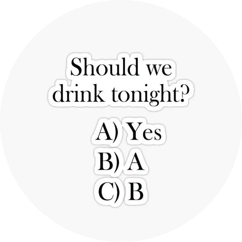 Fun Topper | Should we drink tonight? Giraffe Cocktails
