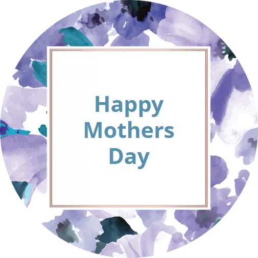 Mothers Day Topper | Watercolor 2 Giraffe Cocktails