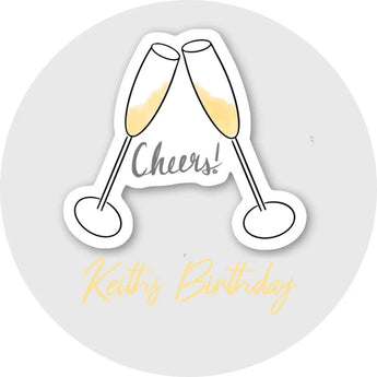 Personalised Birthday Topper | Cheers Giraffe Cocktails