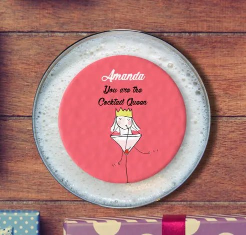 Personalised Birthday Topper | Cocktail Queen Giraffe Cocktails