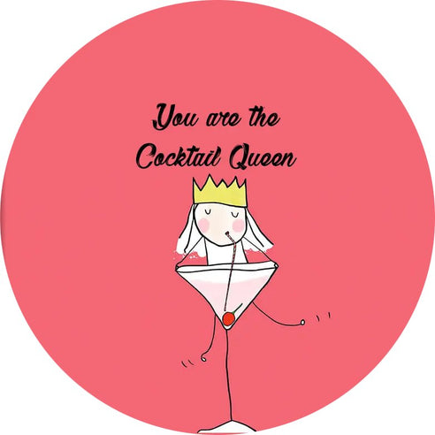 Personalised Birthday Topper | Cocktail Queen Giraffe Cocktails