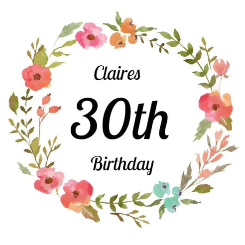 Personalised Birthday Topper | Flower Ring Giraffe Cocktails