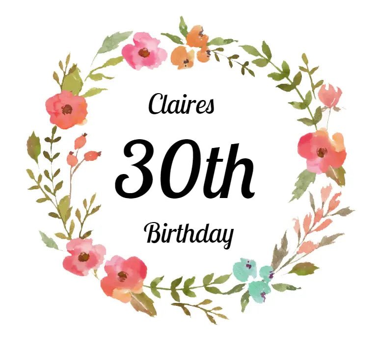 Personalised Birthday Topper | Flower Ring Giraffe Cocktails
