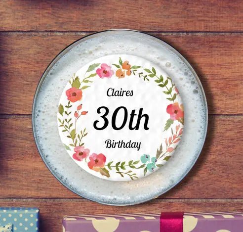 Personalised Birthday Topper | Flower Ring Giraffe Cocktails