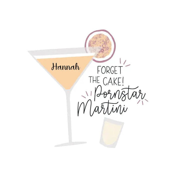 Personalised Birthday Topper | Forget the cake Giraffe Cocktails