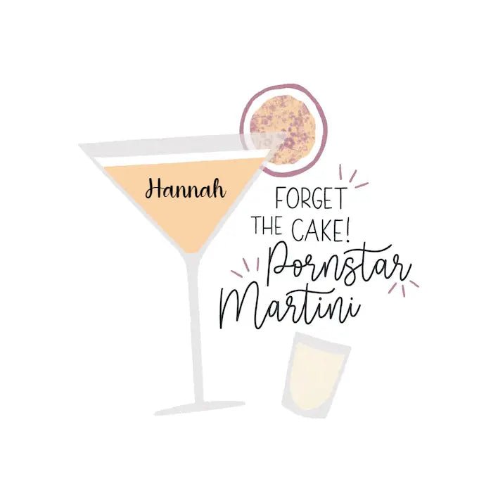 Personalised Birthday Topper | Forget the cake Giraffe Cocktails