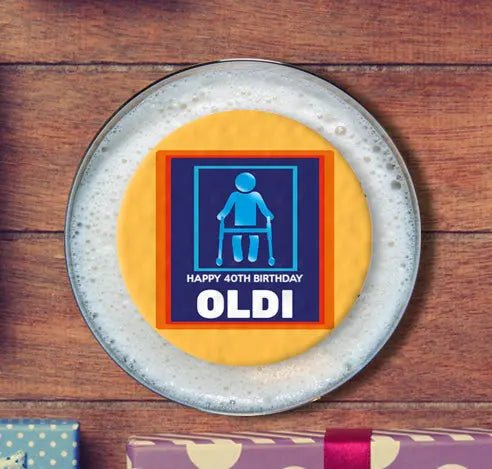 Personalised Birthday Topper | Oldi Giraffe Cocktails