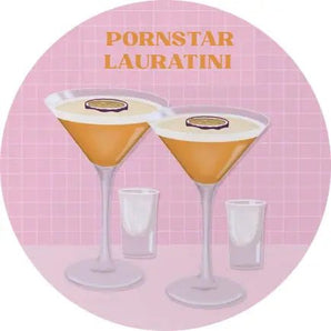 Personalised Birthday Topper | Pornstar Martini Giraffe Cocktails