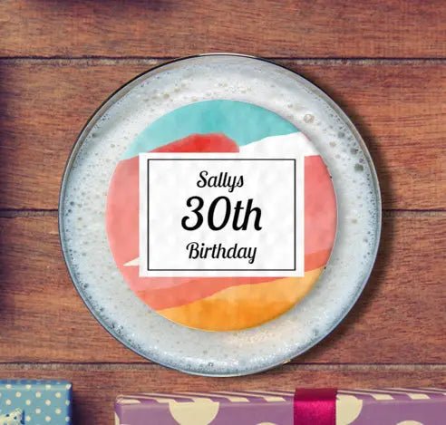 Personalised Birthday  Topper | Water Colour Giraffe Cocktails