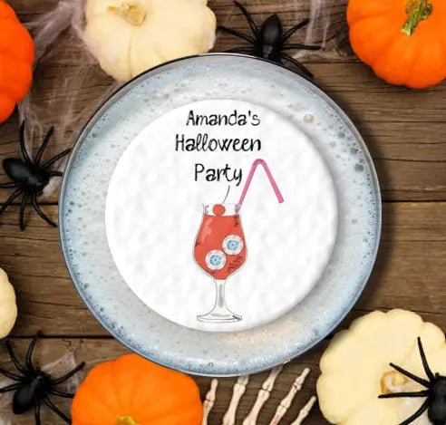 Personalised Halloween Topper | Happy Halloween Giraffe Cocktails