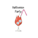 Personalised Halloween Topper | Happy Halloween Giraffe Cocktails