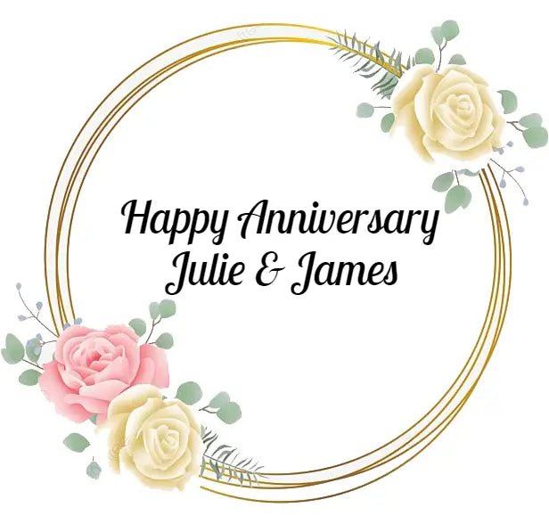 Personalised Topper | Gold Flower Ring Giraffe Cocktails