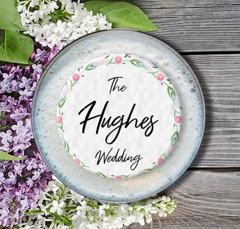 Personalised Wedding Topper | Flower Ring Giraffe Cocktails