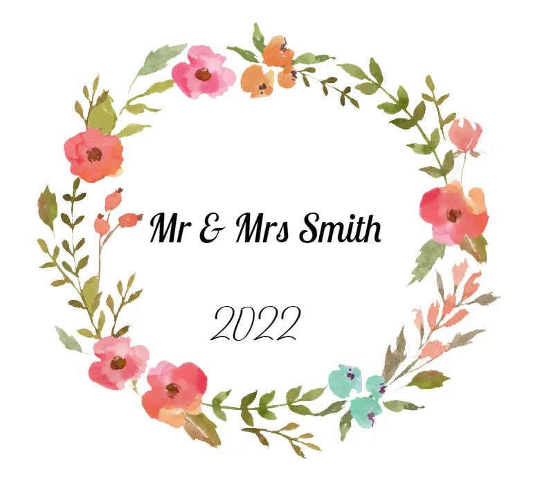 Personalised Wedding Topper | Flowers Ring Giraffe Cocktails