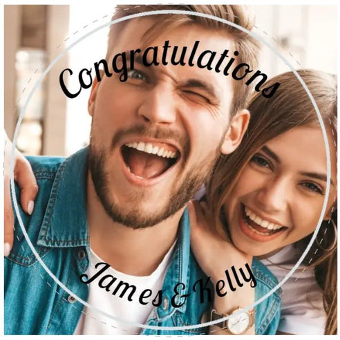 Personalised Wedding Topper | Upload your image Giraffe Cocktails