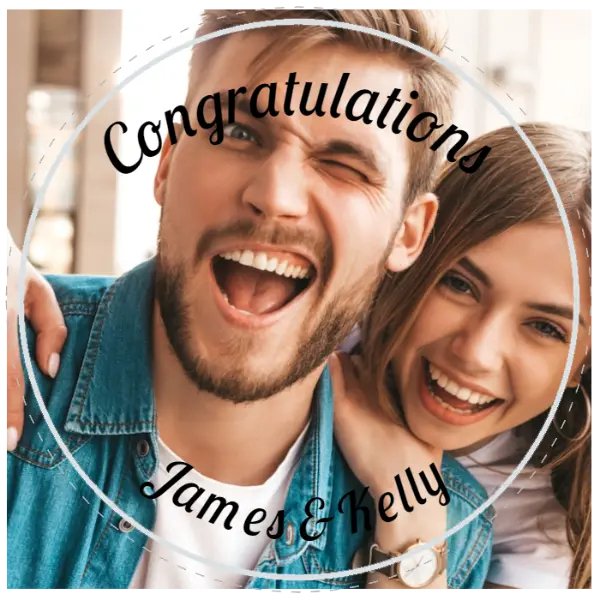 Personalised Wedding Topper | Upload your image Giraffe Cocktails