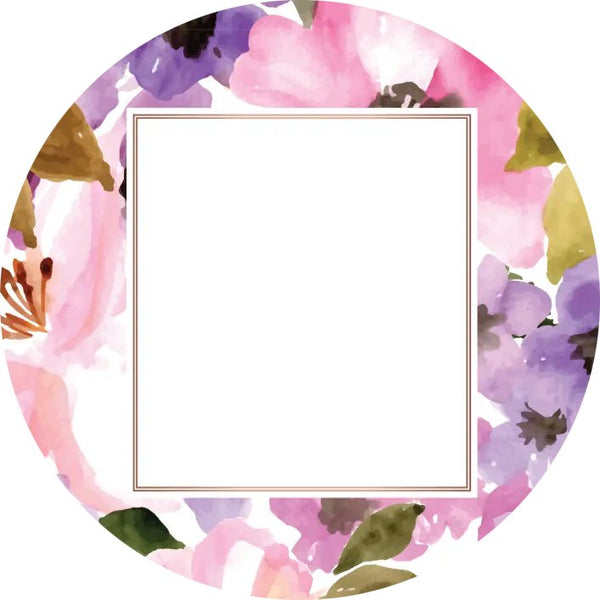 Personalised Wedding Topper | Watercolour flowers Giraffe Cocktails