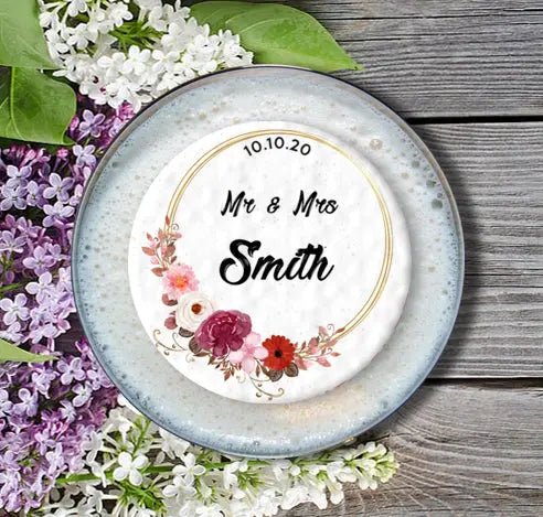 Personalised Wedding Topper | Wreath Giraffe Cocktails