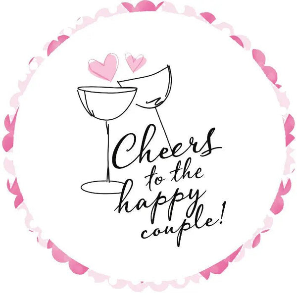 Wedding Topper | Cheers to the happy couple Giraffe Cocktails