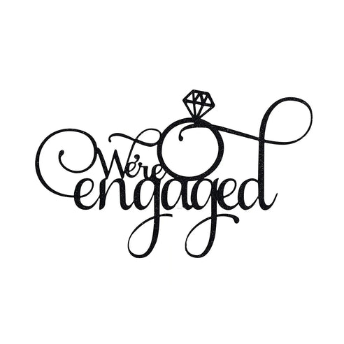 Wedding Topper | We're Engaged Giraffe Cocktails