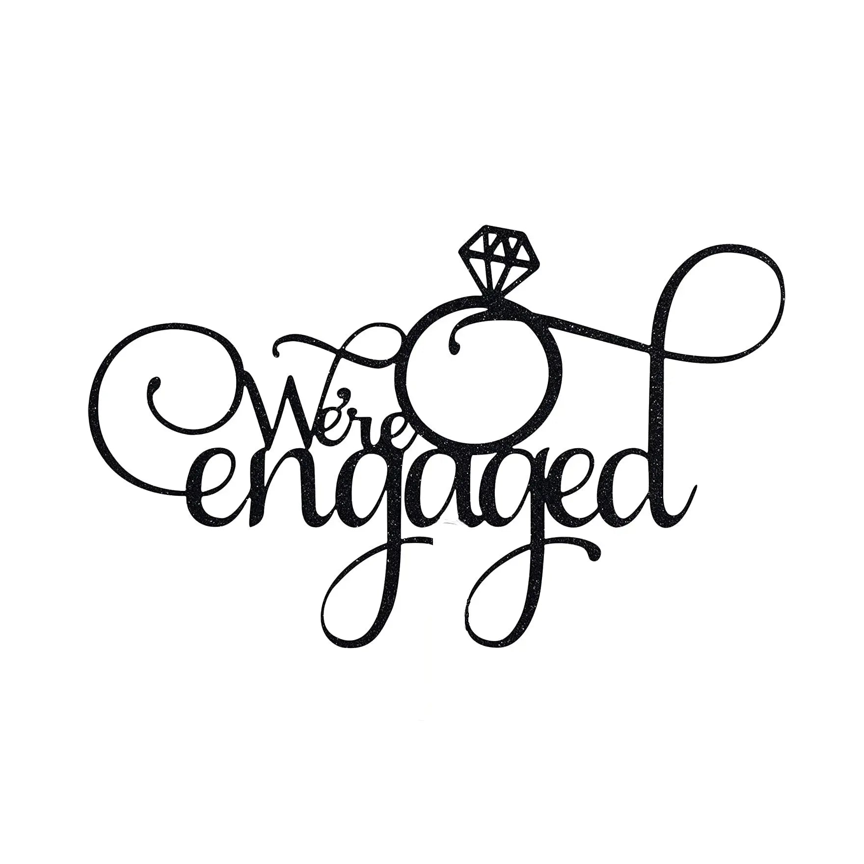 Wedding Topper | We're Engaged Giraffe Cocktails