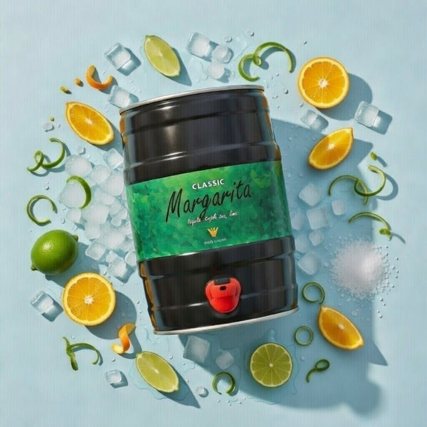 Classic Margarita cocktail keg side view by Giraffe Cocktails