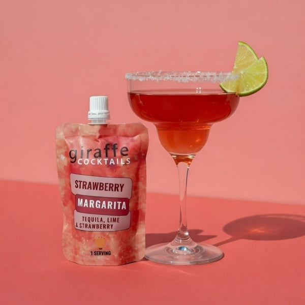 Strawberry Margarita Ready to Drink Tequila Cocktail with Strawberry and Lime