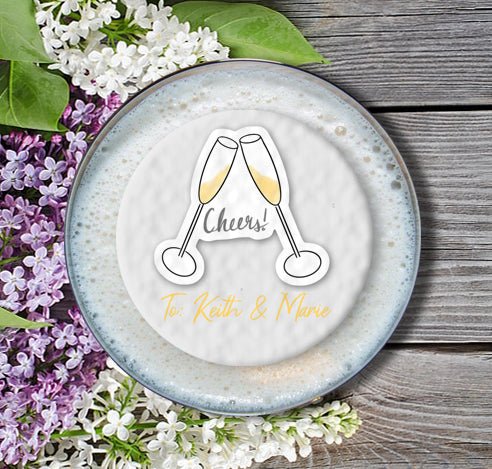 Personalised Wedding Topper | Cheers - Giraffe Cocktails